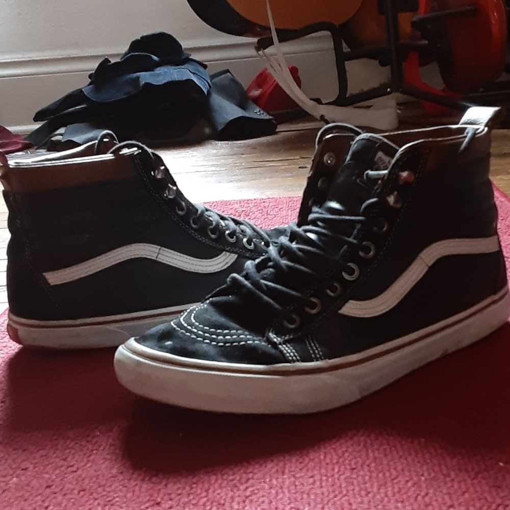 Van's leather black & tan sneaker boot Men's 11